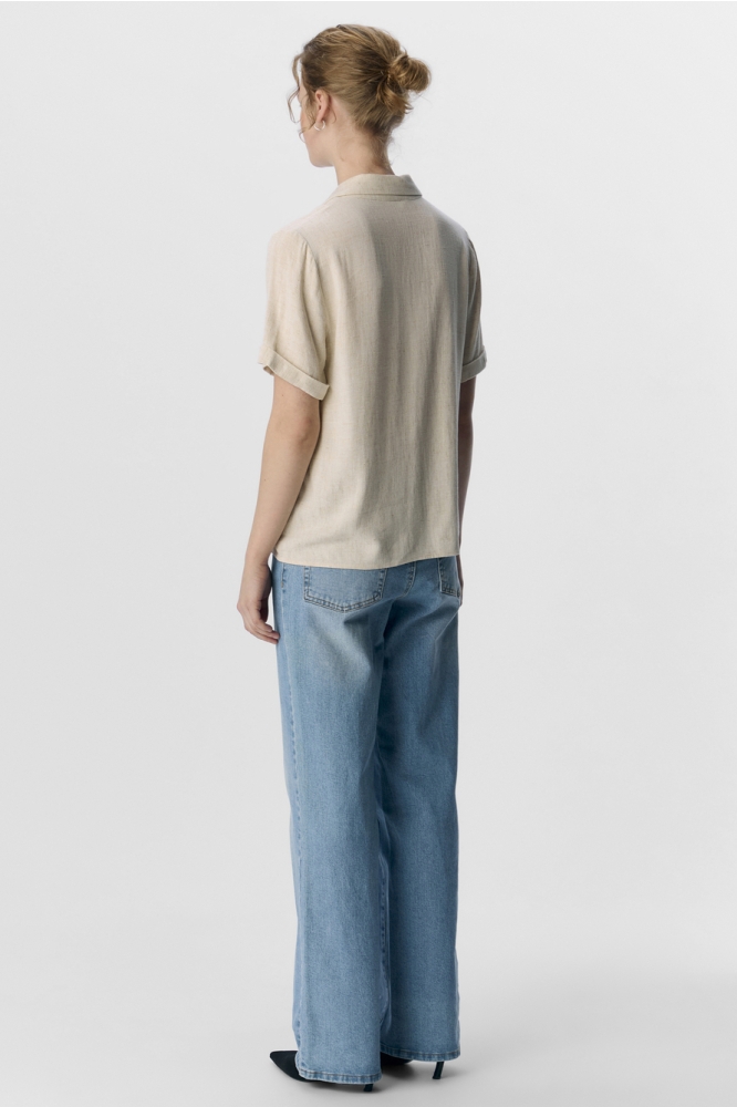 OBJSANNE S/S RE SHIRT NOOS 23045709 SANDSHELL
